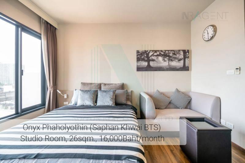 picture For rent ONYX Phaholyothin STUDIO 7th floor near BTS Saphan Khwai. - 2/8