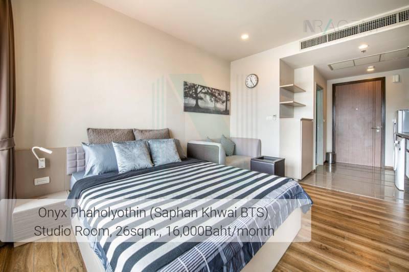 picture For rent ONYX Phaholyothin STUDIO 7th floor near BTS Saphan Khwai. - 4/8
