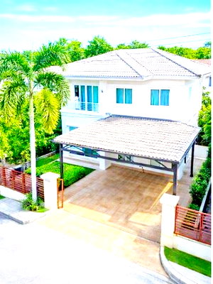 Houses for rent Nonthaburi : 			Tha It Fresh Market 1.2 km.  Ratchaphruek Rattanathibet detached house with 3 bed 3 bathnear  63 sq.          