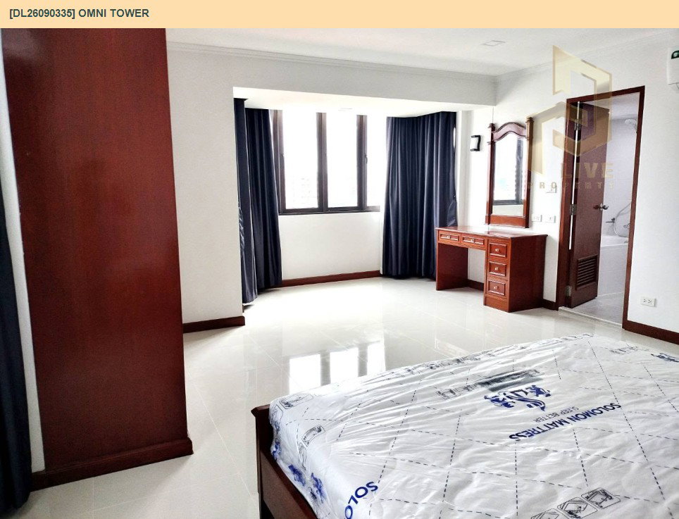 รูป DL26090335 ให้เช่าคอนโด ออมนิ ทาวเวอร์ (Omni Tower) ใกล้ BTS นานา พร้อมเข้าอยู่ โทรด่วน 0638692663 LineID @952jdxxk - รูปที่ 8/13