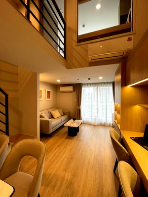 คอนโดให้เช่า : Available for rent! Culture Chula. A Cozy living Duplex 2 Bedroom with 56sqm. High floor ready to move in.