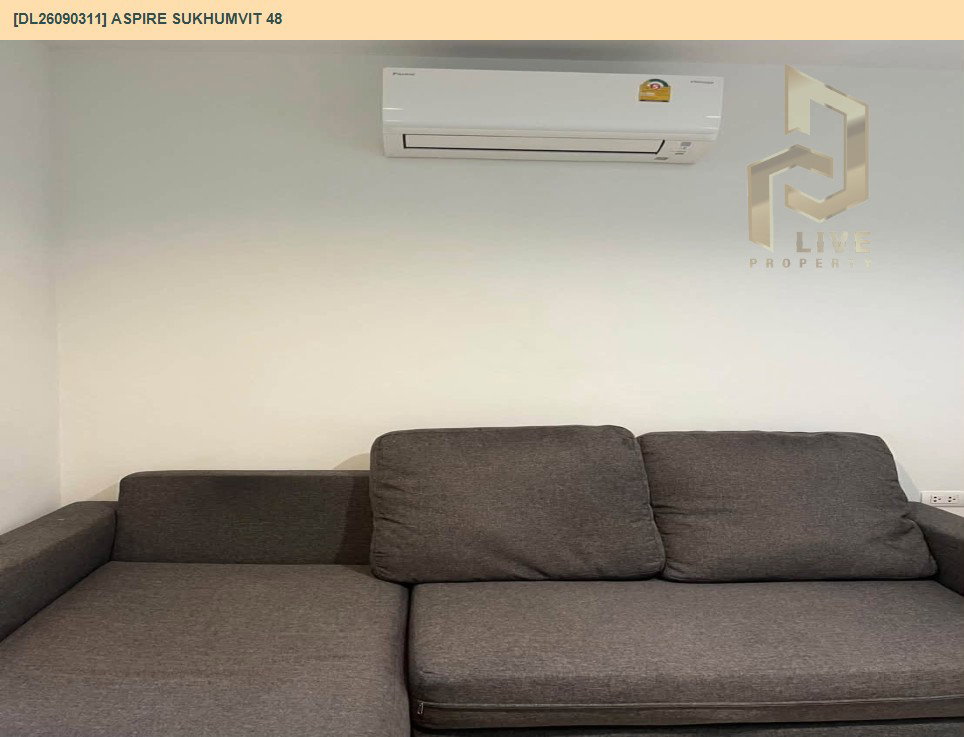 รูป DL26090311 ให้เช่าคอนโด แอสปาย สุขุมวิท 48 (Aspire Sukhumvit 48) ใกล้ BTS พระโขนง พร้อมเข้าอยู่ โทรด่วน 0653619502 LineID @952jdxxk - รูปที่ 2/13