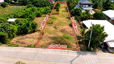 Land for sale : Land for sale: 3 Rai 63 Sq. Wah, Om Kret – Pak Kret.