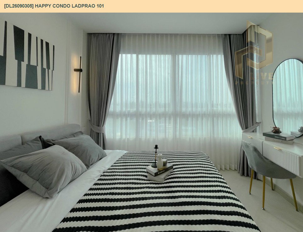 รูป DL26090305 ขายคอนโด แฮปปี้ คอนโด ลาดพร้าว 101 (Happy Condo Ladprao 101) ใกล้ - พร้อมเข้าอยู่ โทรด่วน 0653619502 LineID @952jdxxk - รูปที่ 4/11
