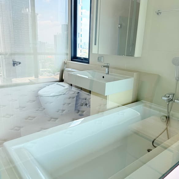 รูป ให้เช่า Q House79 ติด BTS อ่อนนุช 2 ห้องนอน ชั้น 22 60 ตร ม วิวโล่ง - รูปที่ 4/5