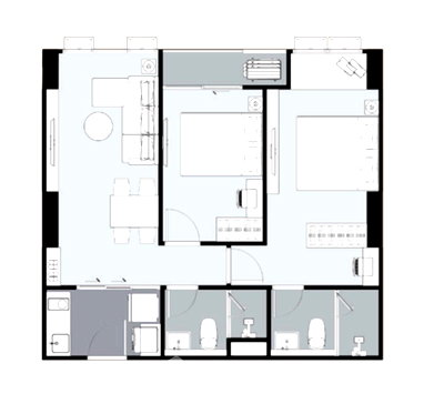 Condos for sale : 2-BR Condo at Supalai Elite Sukhumvit 39 near MRT Phetchaburi (ID 3303132)