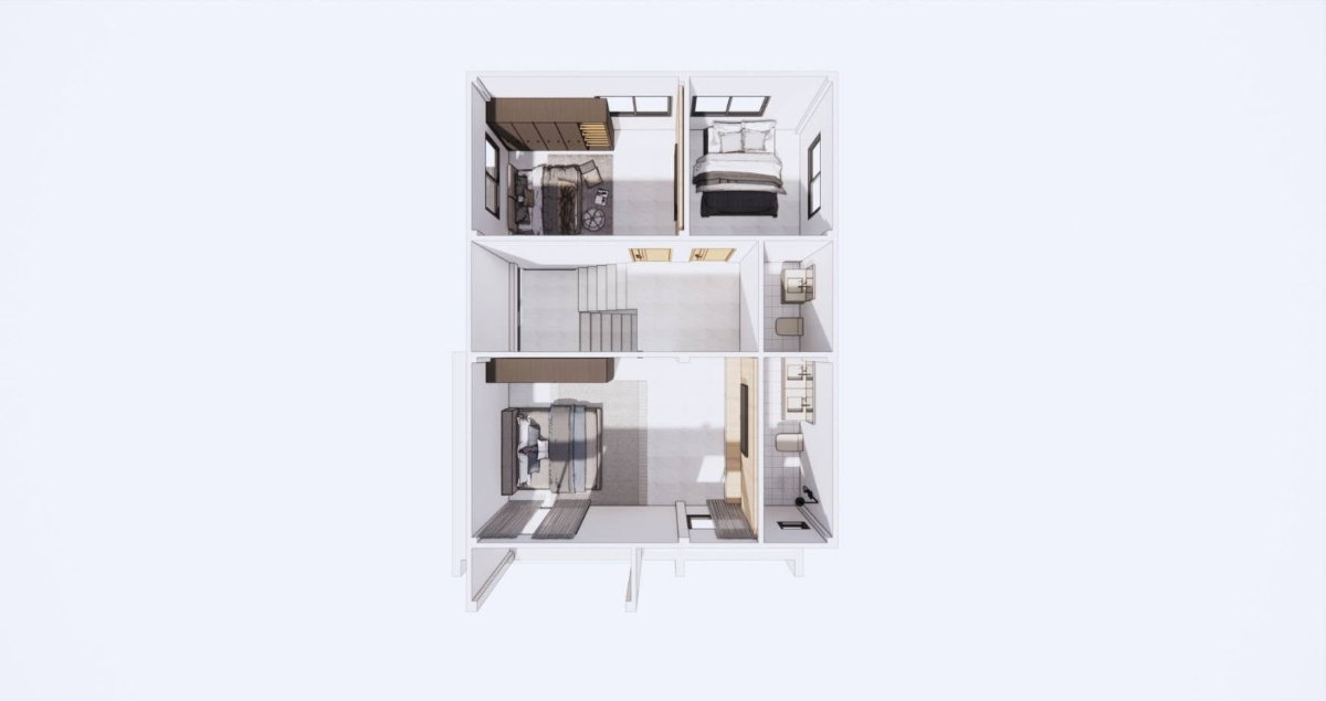 รูป ขาย บ้านสร้างใหม่ สไตล์โมเดิร์นคอนเทมโพรารี่, ใกล้วัดท่าเกวียน 500 ม. - รูปที่ 9/9