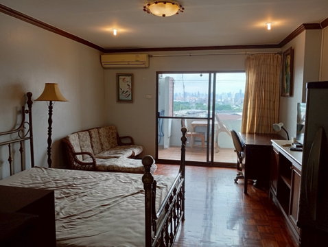 P-148617 Fully Furnished Studio 38 sq.m. Unblocked City View Country Complex Bangna Near BTS Bangna Line@easythaihome 085-592-2897