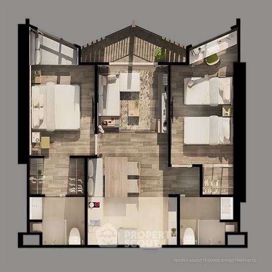 รูป คอนโด 2 ห้องนอน ชั้น 29 Triple Y Residence Samyan ห่าง MRT สามย่าน 300 ม. (ID 3304579) - รูปที่ 4/7
