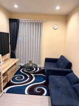 PFD-09130 Condo for rent Life Asoke Hype : Classic luxury, blue carpet, fully furnished. 
