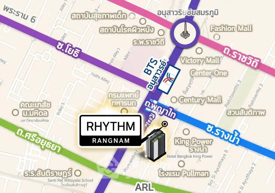 picture 100m To BTS Victory Monument | 1-BR Rhythm Rangnam (ID 2883844) - 5/7