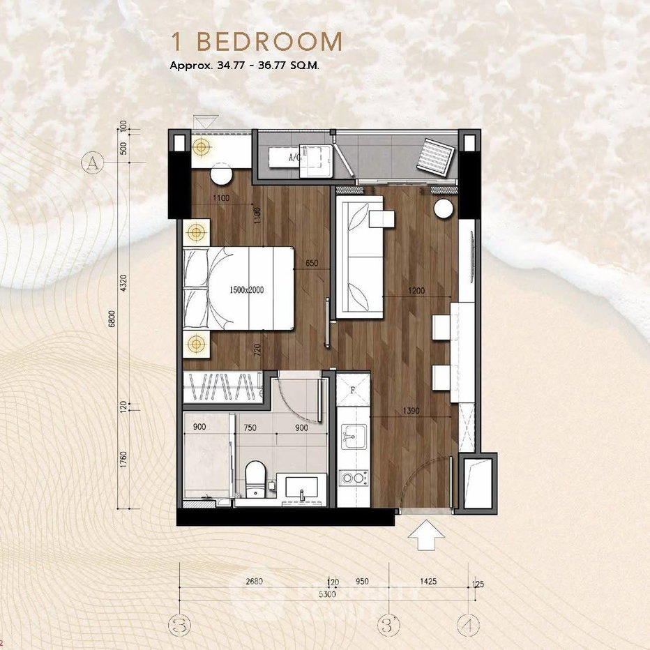 picture 19th-Floor 1-BR Condo At Beverly Mountain Bay, Phratamnak (ID 3307030) - 9/18