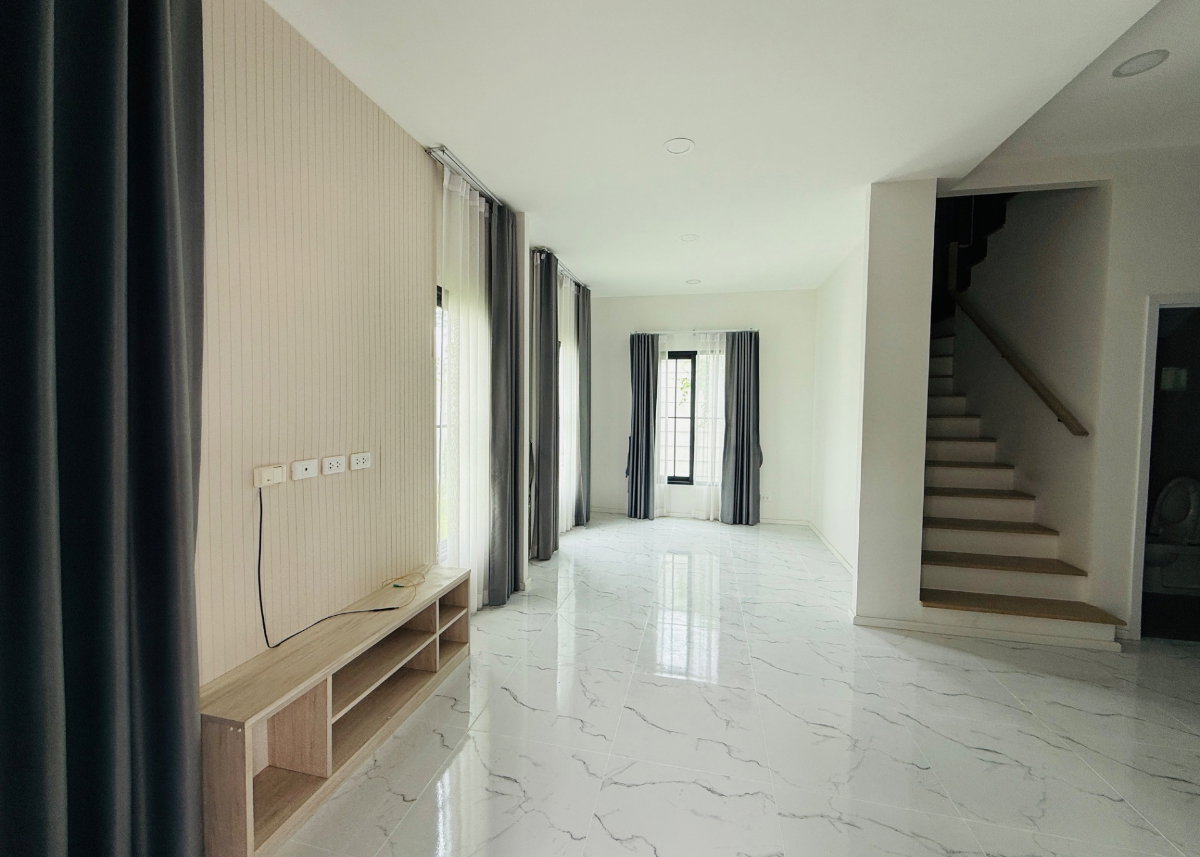 รูป RDA086🏡ให้เช่า The Astoria ราชพฤกษ์–รัตนาธิเบศร์ | บ้านแฝดสไตล์ยุโรป 3 ห้องนอน💚 - รูปที่ 2/8