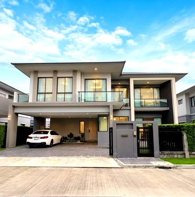 บ้านเดี่ยวให้เช่า : ให้เช่า บ้านเดี่ยวหรู The Palm Bangna–Wongwaen | Modern Luxury | 290 ตร.ม. | Solar Cell | Fully Furnished
