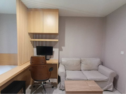 Life Asoke, beautiful ready-to-move-in room with complete appliances and furniture. Just bring your suitcase! Located near Phetchaburi MRT station.