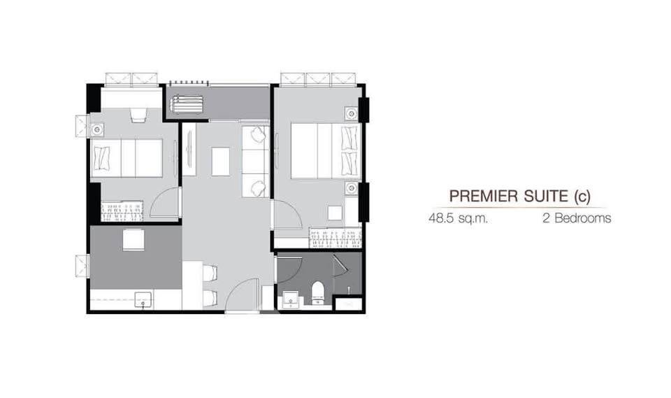 picture 2-BR Condo For Sale At Supalai Prime Rama 9 In Bang Kapi (ID 3107231) - 16/16
