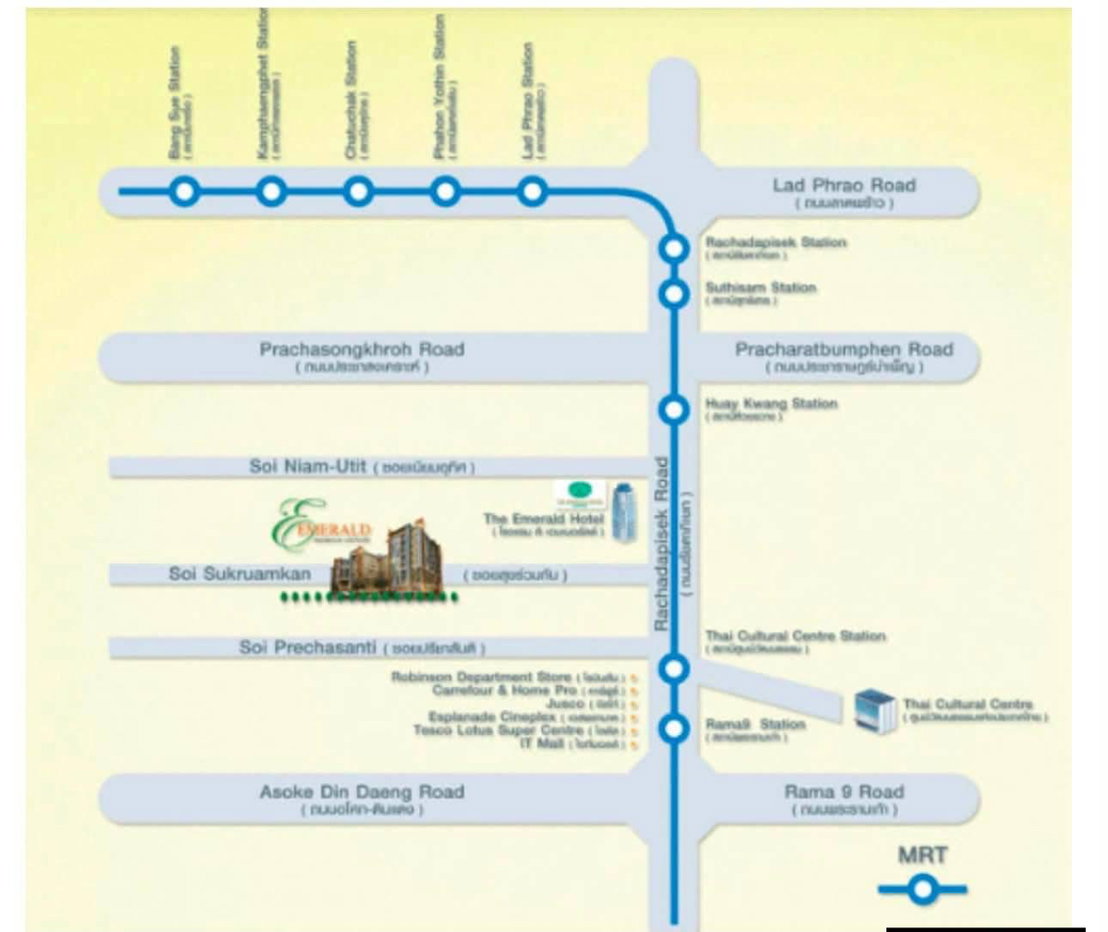 รูป ให้เช่า Emerald Residence รัชดา 🏡 เฟอร์ครบ‼️ ใกล้ MRT ห้วยขวาง #ตอบแชทไว 🔥🔥 รหัส L269 - รูปที่ 6/8