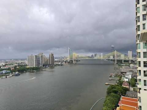 RS7692 ขาย Lumpini Riverside พระราม 3 ห้องขนาดใหญ่บนชั้นสูง วิวแม่น้ำ มี 2 ระเบียง ห้องว่างไม่ติดผู้เช่า