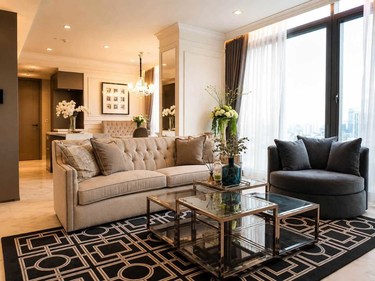 รูป LTHC16169 - Luxury Condo FOR RENT The Monument Thonglor 125 sqm. 2 Beds 2 Baths Near BTS Thonglor 140K/Month - รูปที่ 7/8