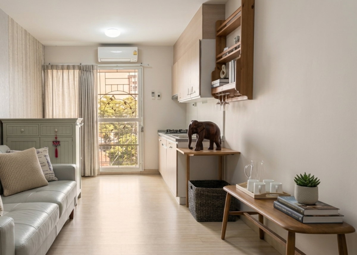 picture Fully Furnished 2BR Condo 66sqm — The Parkland Srinakarin, Floor 3 Bldg B - 3/5