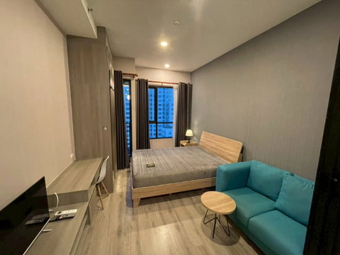 KnightsBridge Collage Ramkhamhaeng | 14th High Floor 1BR Unit (600m to The Mall Bangkapi & MRT Yaek Lam Sali)