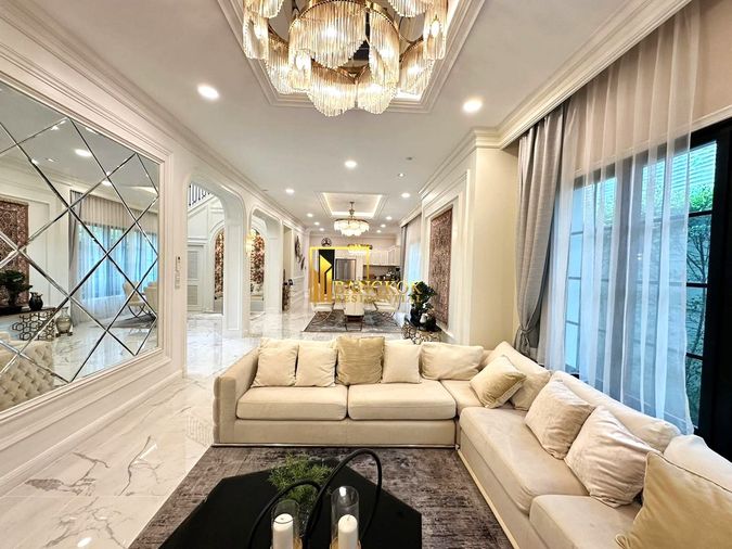 5-bed house for rent, 548 sqm, 182 sq wah, Baan Sansiri Pattanakarn