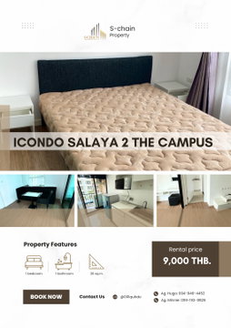 🧸💛 ใกล้มหิดล! ห้องน่ารัก ✨ iCondo Salaya 2 The Campus ✨ NO-044