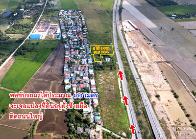 ที่ดิน วิทยาลัยเทคนิคปทุมธานี : ขายที่ดิน ราชพฤกษ์ - ถนน 346 บางหลวง ปทุมธานี  5 ไร่ 1 งาน 