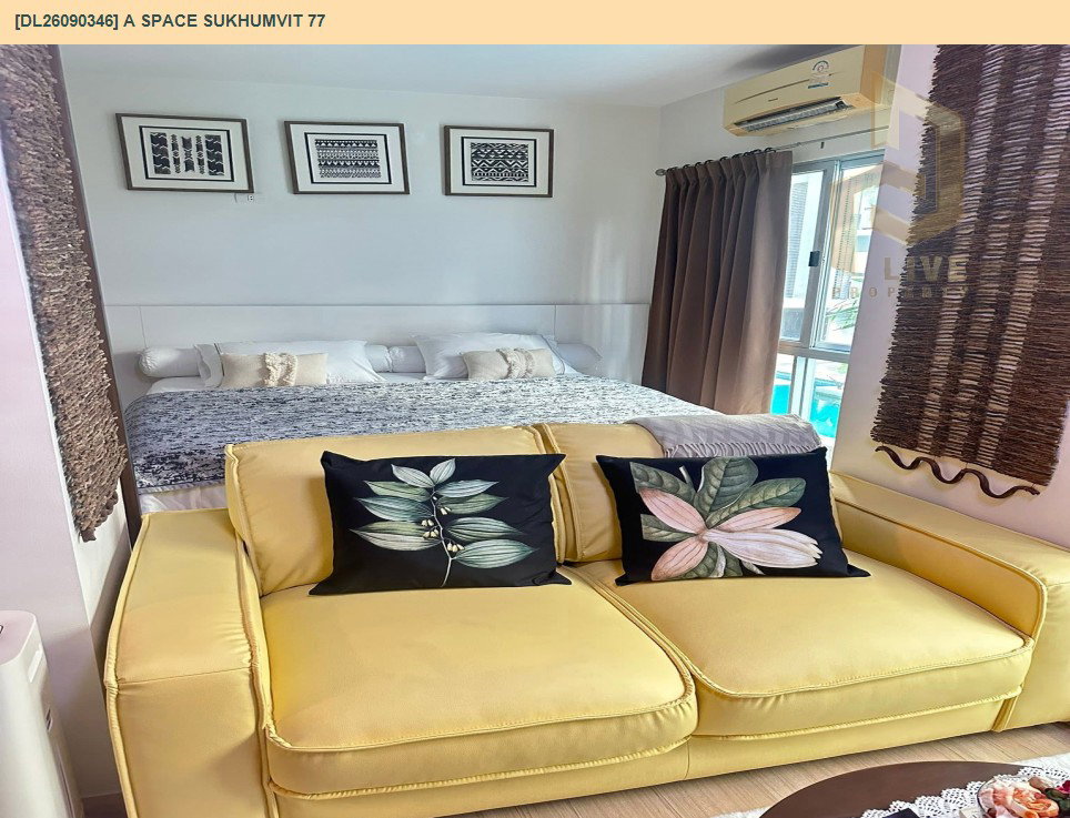 รูป DL26090346 ให้เช่าคอนโด เอ สเปซ สุขุมวิท 77 (A Space Sukhumvit 77) ใกล้ BTS อ่อนนุช พร้อมเข้าอยู่ โทรด่วน 0653619502 LineID @952jdxxk - รูปที่ 10/12