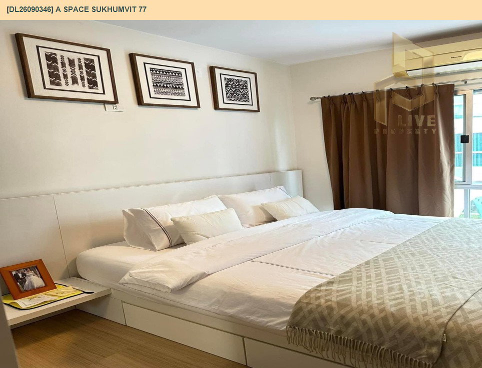 รูป DL26090346 ให้เช่าคอนโด เอ สเปซ สุขุมวิท 77 (A Space Sukhumvit 77) ใกล้ BTS อ่อนนุช พร้อมเข้าอยู่ โทรด่วน 0653619502 LineID @952jdxxk - รูปที่ 4/12