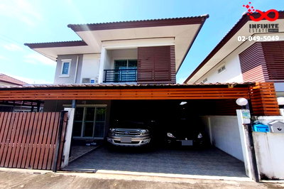 ขายบ้านเดี่ยว : ขายบ้านเดี่ยว 2 ชั้น หลังมุม ม.บ้านเอกกวิน 5 ถนนสังฆสันติสุข กระทุ่มราย เขตหนองจอก 