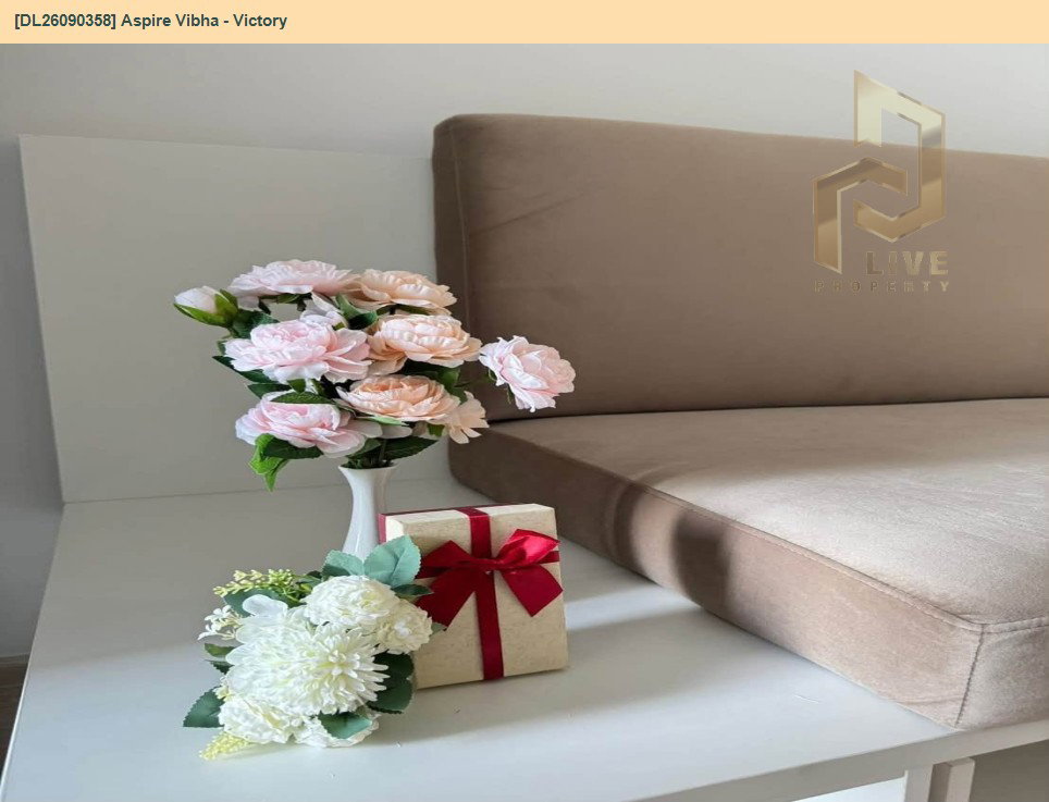 รูป DL26090358 ให้เช่าคอนโด แอสปาย วิภา - วิคตอรี่ (Aspire Vibha - Victory) ใกล้ AIRPORT RAIL LINK พญาไท พร้อมเข้าอยู่ โทรด่วน 0614453194 LineID @952jdxxk - รูปที่ 7/12