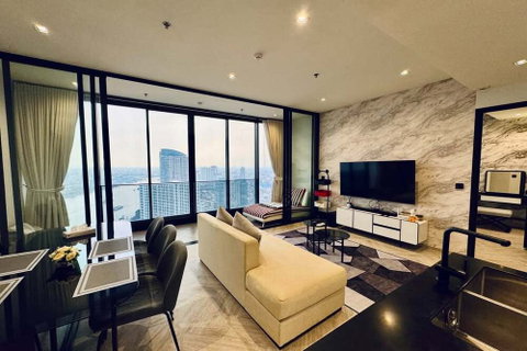 Sale ! Chapter Charoennakhon - Riverside, 2 bed, 2 bath, river view, high floor, Modern style luxurious ! Code C20260900012 furnished, Special Deal!