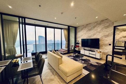 Sale ! Chapter Charoennakhon - Riverside, 2 bed, 2 bath, river view, high floor, Modern style luxurious ! Code C20260900012 furnished, Special Deal!