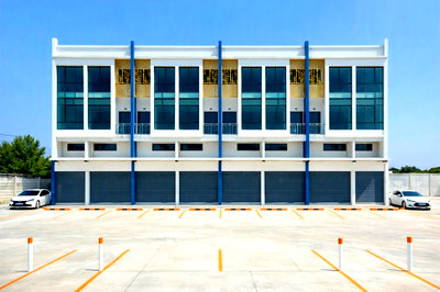 Shophouses for rent Design Village Phutthamonthon : 			Pinklao Phutthamonthon Sai3 BangKruai Nonthaburi Salaya 3.5-story commercial building offers 3 bed a          