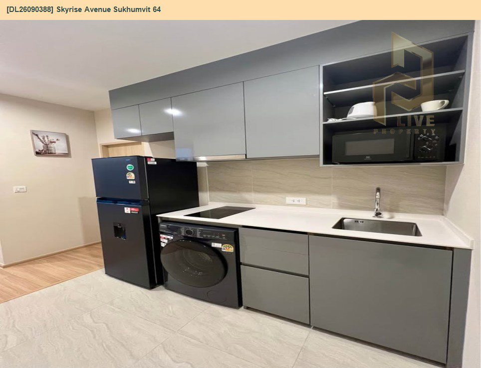 รูป DL26090388 ให้เช่าคอนโด สกายไรส์ อเวนิว สุขุมวิท 64 (Skyrise Avenue Sukhumvit 64) ใกล้ BTS ปุณณวิธี พร้อมเข้าอยู่ โทรด่วน 0614453194 LineID @952jdxxk - รูปที่ 9/11