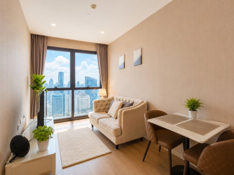 For rent Ashton Asoke 1 bedroom, 1 bathroom, 360 degree sky swimming pool, fitness, next to MRT Sukhumvit, near BTS Asoke.