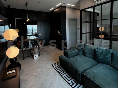 â L0MC05ã FOR RENT Supalai Loft Talardplu 2 Bed 69.8sqm Top Floor Presidential Suite Dark Modern Decor Unblocked ViewsâĻ