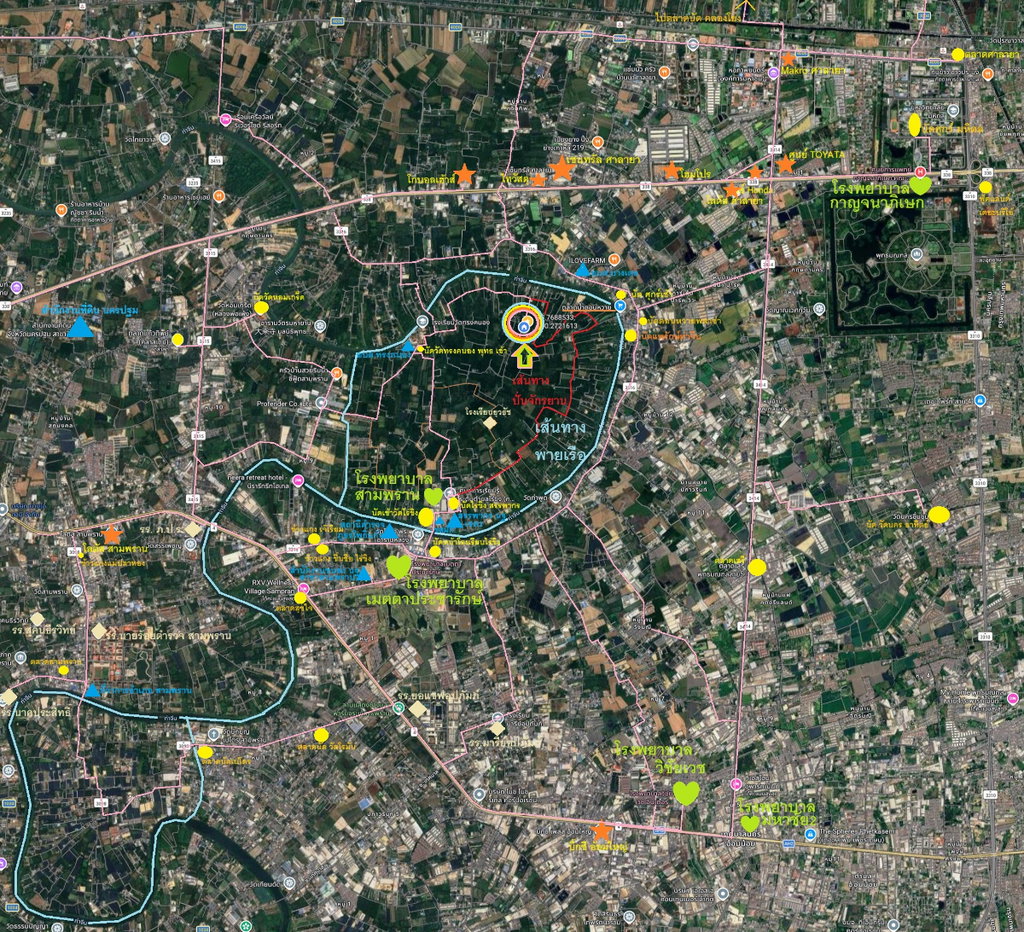 picture Land for Sale in Nakhon Pathom – Canal & Public Road Frontage - 1/5