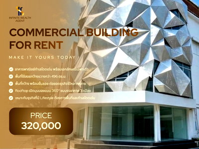 Shophouses for rent Tesco Lotus Extra Rama 4 : ✨Rare Corner Unit! 4.5-Storey prime Thonglor building, 496 sqm with rooftop. Best spot for cafe/office. 320k Baht/mo • Book a viewing now!🏙️
