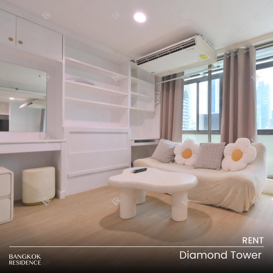 รูป 💖💖 เช่าคอนโด 💎 Diamond Tower 2นอน 74ตร.ม. 35k 🌃 ห้องกว้าง ทำเลใจกลางเมือง ใกล้ BTS ช่องนนทรี - รูปที่ 1/12