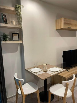 PFD-00940 Condo for rent Life Asoke Hype : Japanese Wood Elegance 🌿 Beautifully Furnished, Warm & Beautiful in Every Corner.