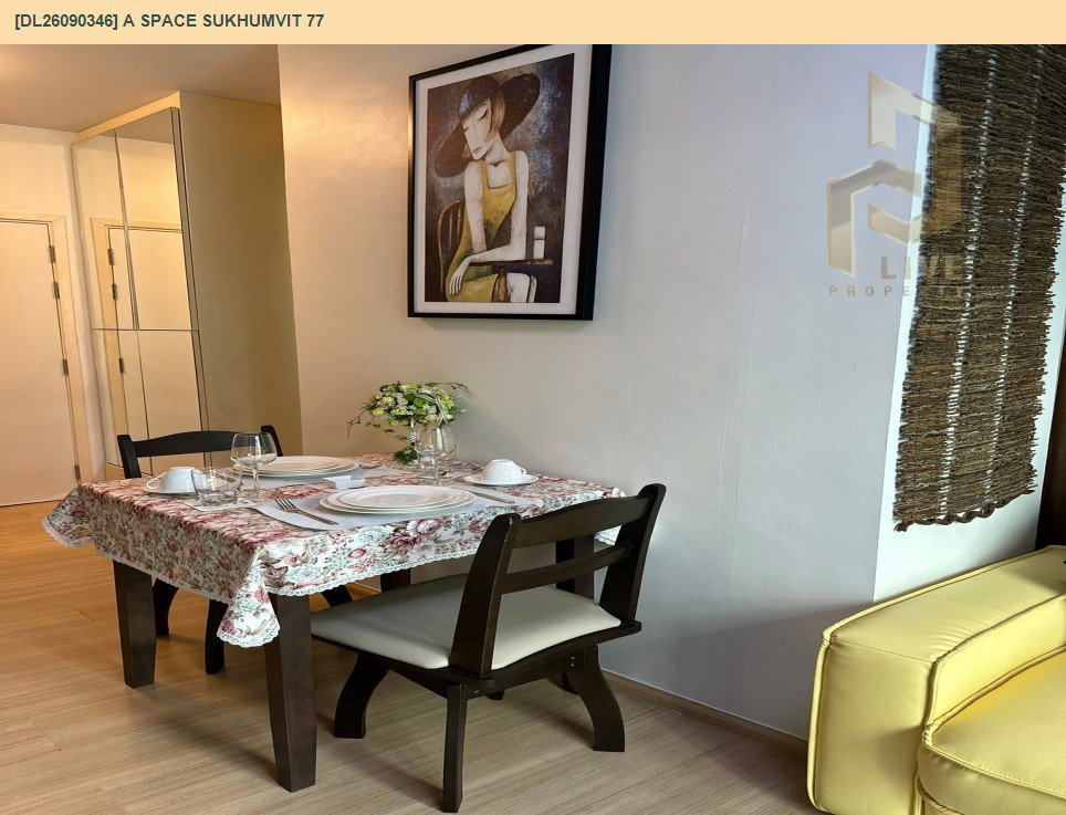 รูป DL26090346 ให้เช่าคอนโด เอ สเปซ สุขุมวิท 77 (A Space Sukhumvit 77) ใกล้ BTS อ่อนนุช พร้อมเข้าอยู่ โทรด่วน 0653619502 LineID @952jdxxk - รูปที่ 3/12