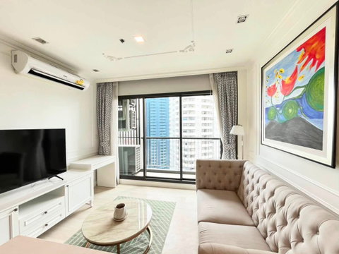 LTH16178 - Luxury Condo FOR RENT Life One Wireless 63 sqm. 2 Beds 2 Baths Corner Unit Near BTS Ploenchit 65K/Month