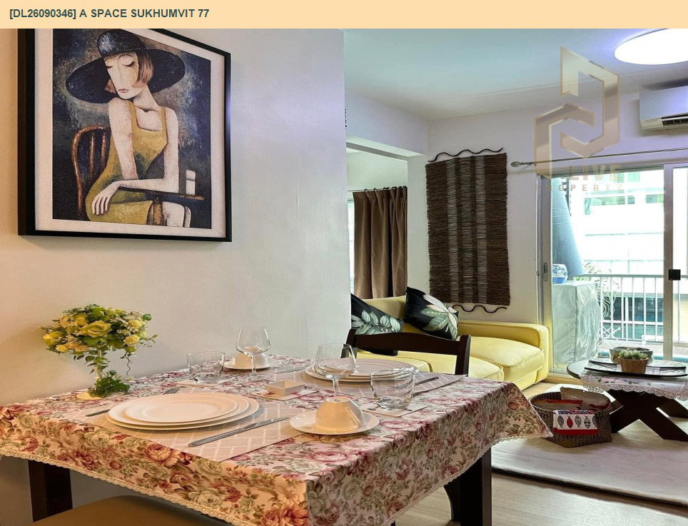 รูป DL26090346 ให้เช่าคอนโด เอ สเปซ สุขุมวิท 77 (A Space Sukhumvit 77) ใกล้ BTS อ่อนนุช พร้อมเข้าอยู่ โทรด่วน 0653619502 LineID @952jdxxk - รูปที่ 5/12