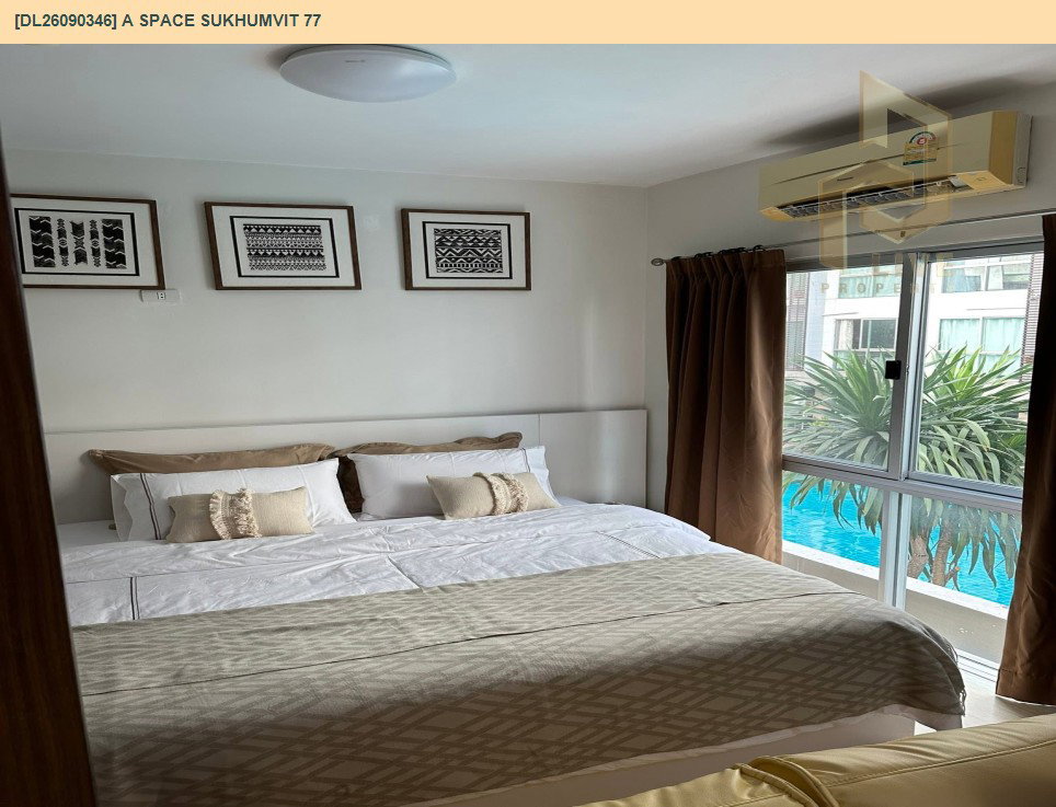 รูป DL26090346 ให้เช่าคอนโด เอ สเปซ สุขุมวิท 77 (A Space Sukhumvit 77) ใกล้ BTS อ่อนนุช พร้อมเข้าอยู่ โทรด่วน 0653619502 LineID @952jdxxk - รูปที่ 2/12