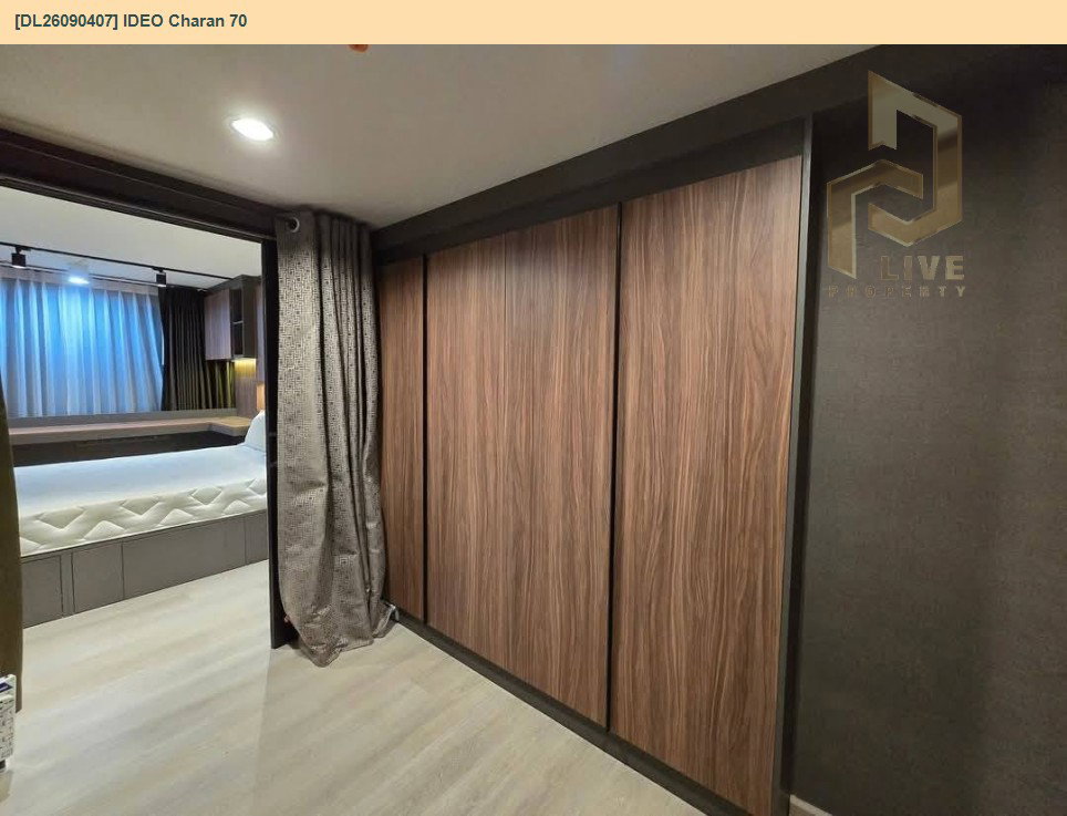 รูป DL26090407 ให้เช่าคอนโด IDEO จรัญ 70 - ริเวอร์วิว (IDEO Charan 70 - Riverview) ใกล้ MRT บางพลัด พร้อมเข้าอยู่ โทรด่วน 0653619502 LineID @952jdxxk - รูปที่ 11/15