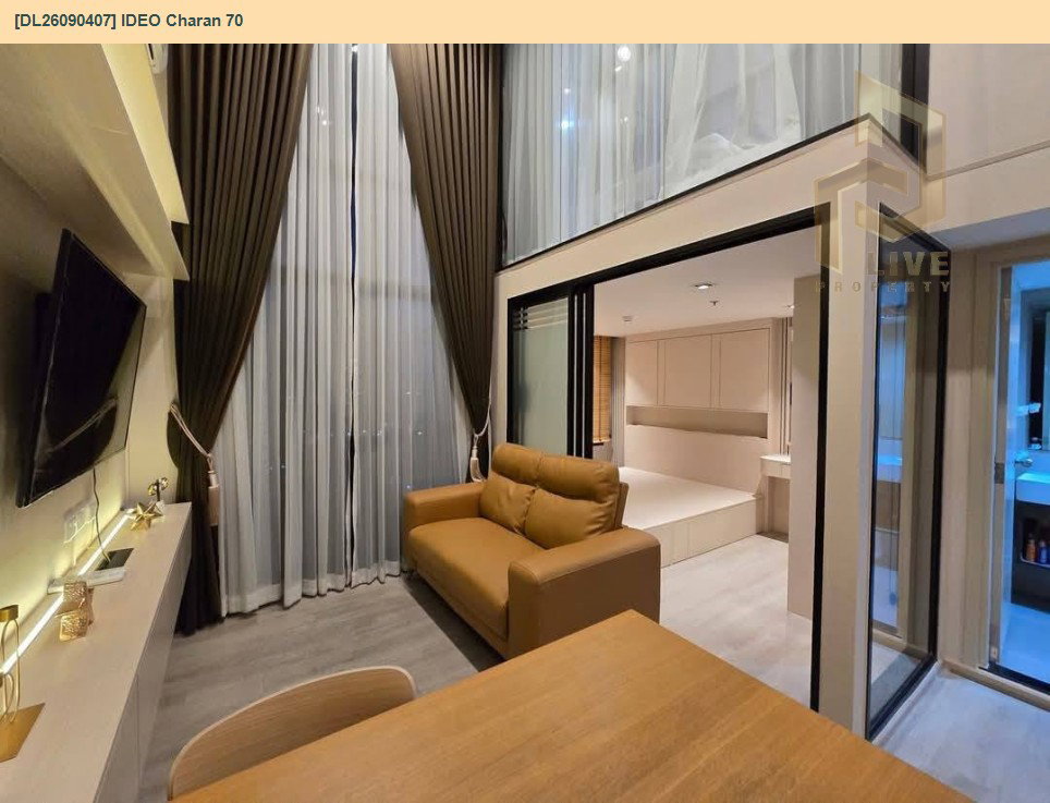 รูป DL26090407 ให้เช่าคอนโด IDEO จรัญ 70 - ริเวอร์วิว (IDEO Charan 70 - Riverview) ใกล้ MRT บางพลัด พร้อมเข้าอยู่ โทรด่วน 0653619502 LineID @952jdxxk - รูปที่ 3/15