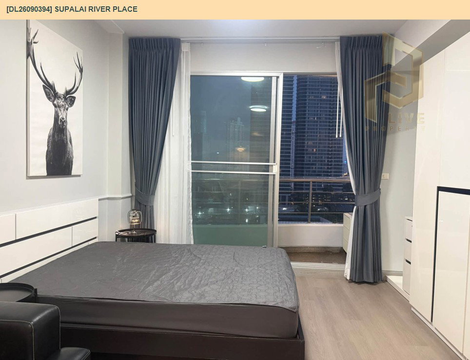 รูป DL26090394 ให้เช่าคอนโด ศุภาลัย ริเวอร์ เพลส (Supalai River Place) ใกล้ BTS กรุงธนบุรี พร้อมเข้าอยู่ โทรด่วน 0638692663 LineID @952jdxxk - รูปที่ 7/13