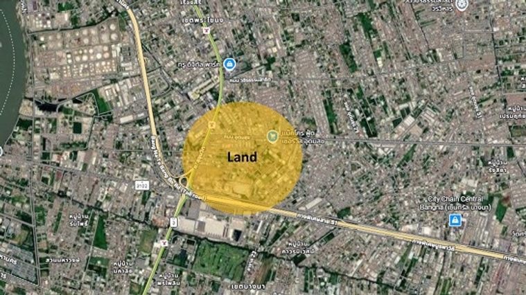 Land for sale, 400 sq wah, Bang Na